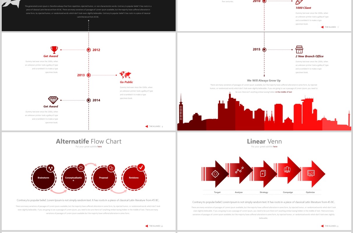 公司项目介绍宣传图表可视化PPT可插图排版设计模板素材Kluwex - Powerpoint Template