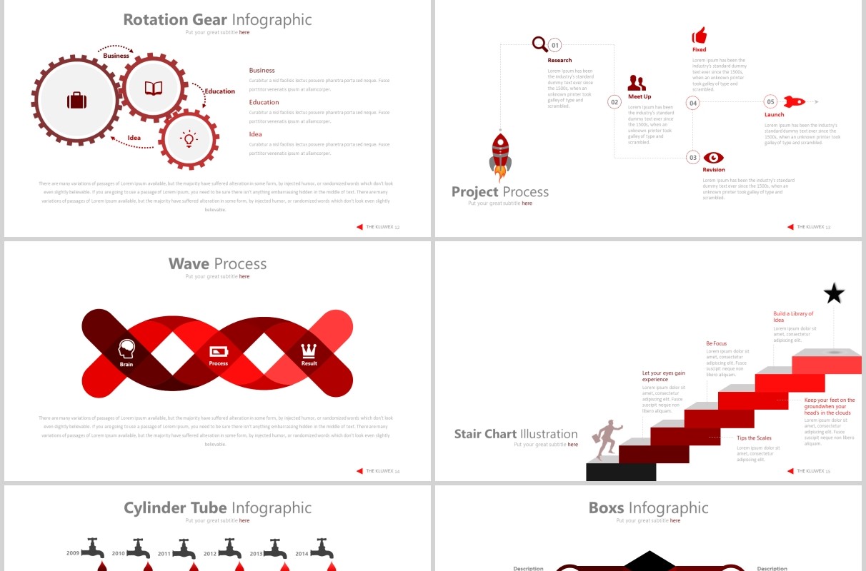 公司项目介绍宣传图表可视化PPT可插图排版设计模板素材Kluwex - Powerpoint Template