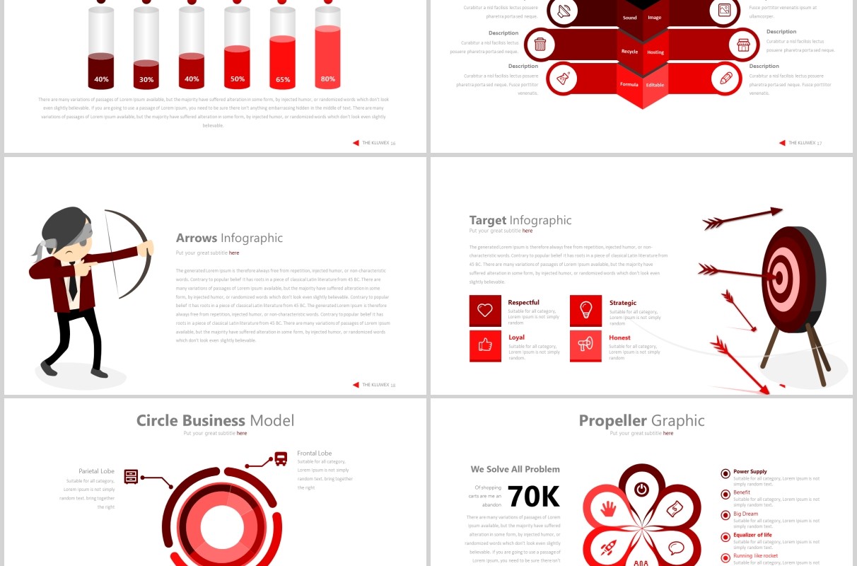 公司项目介绍宣传图表可视化PPT可插图排版设计模板素材Kluwex - Powerpoint Template