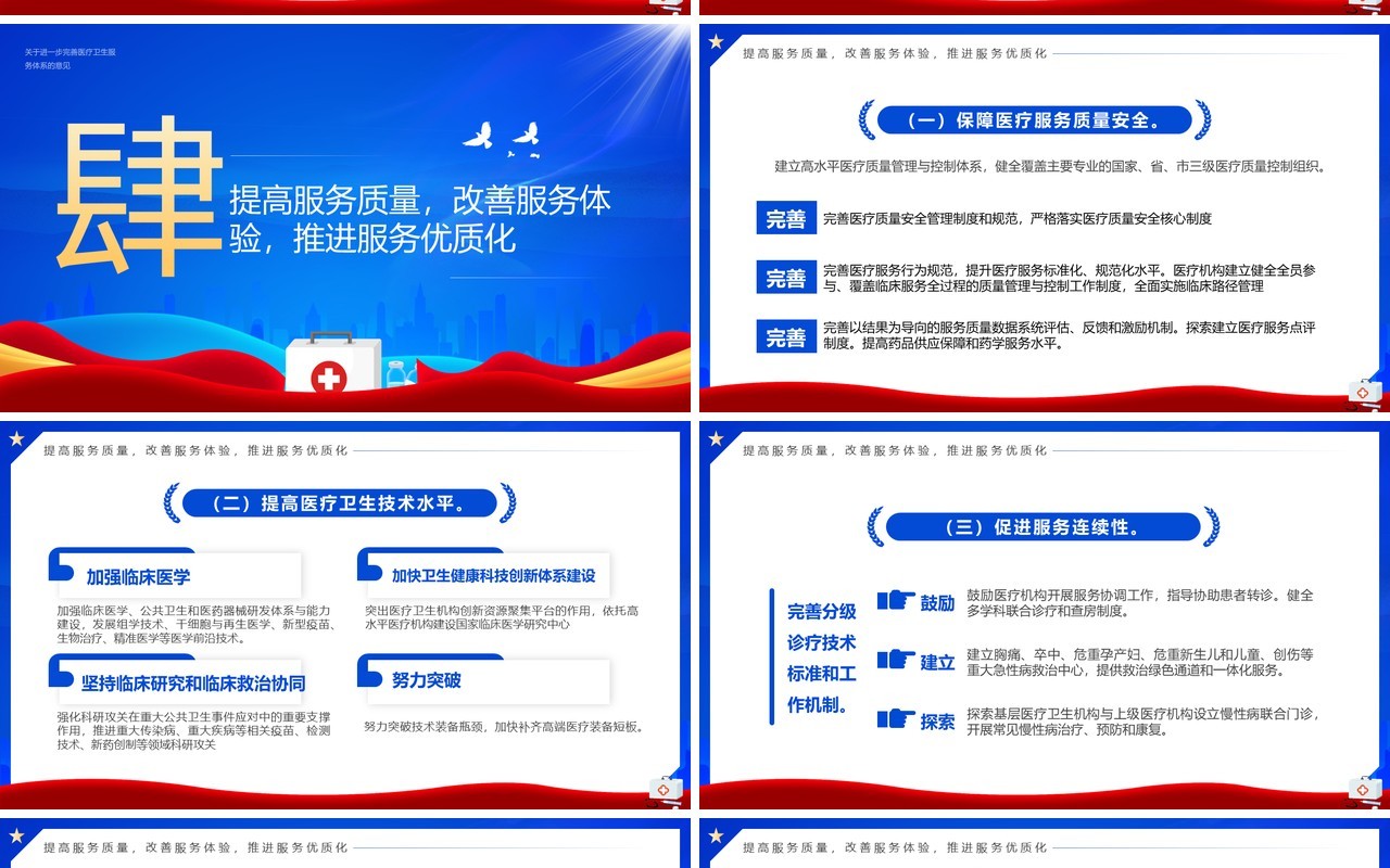 2023关于进一步完善医疗卫生服务体系的意见PPT模板