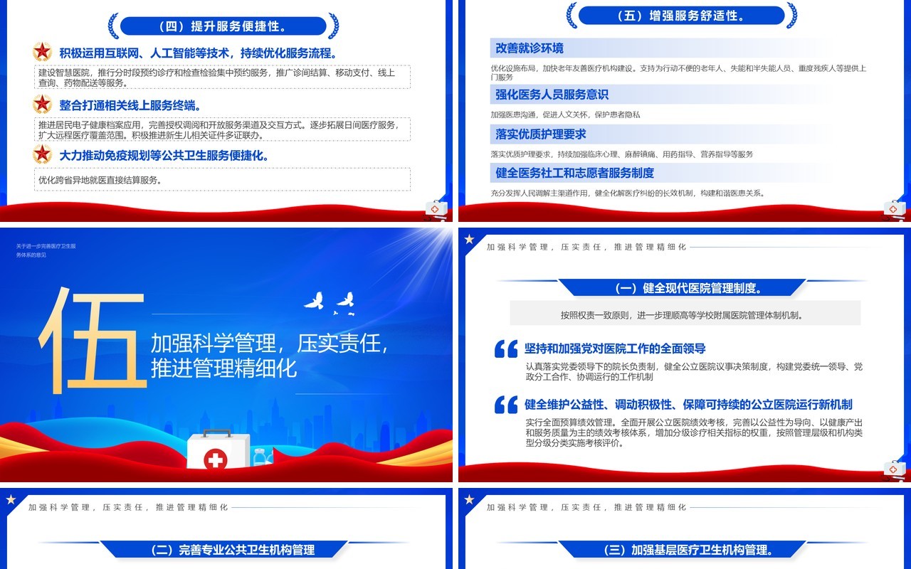 2023关于进一步完善医疗卫生服务体系的意见PPT模板