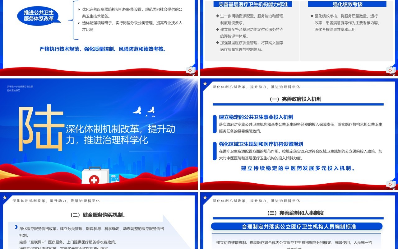 2023关于进一步完善医疗卫生服务体系的意见PPT模板