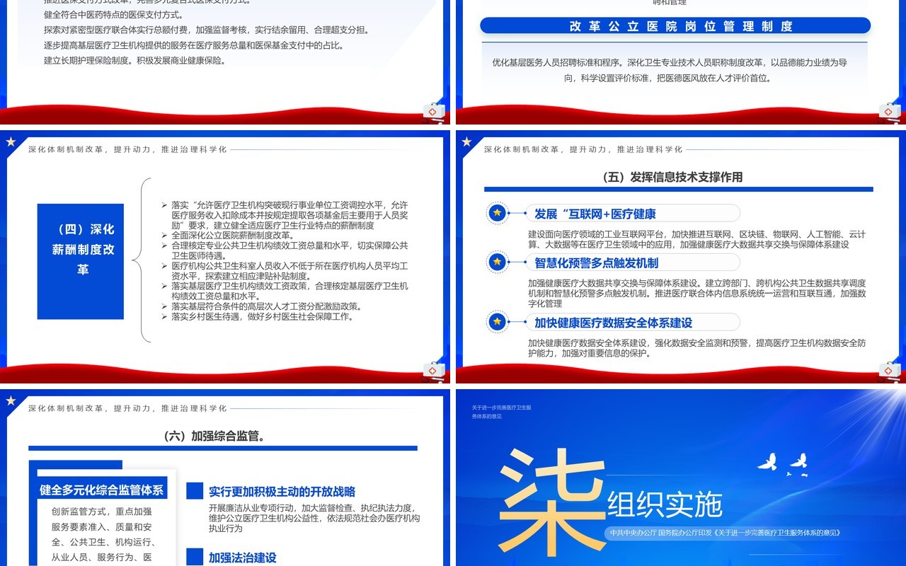 2023关于进一步完善医疗卫生服务体系的意见PPT模板