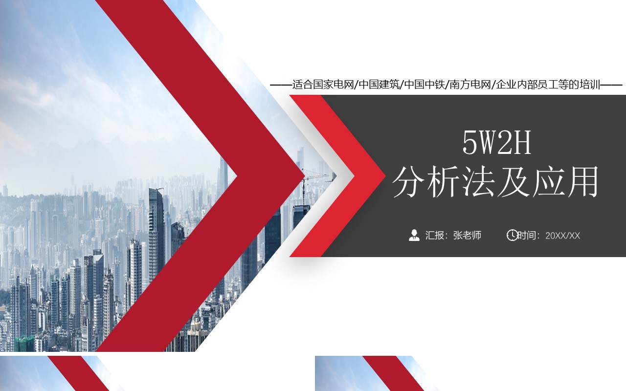 企业管理培训5W2H分析法及应用PPT模板