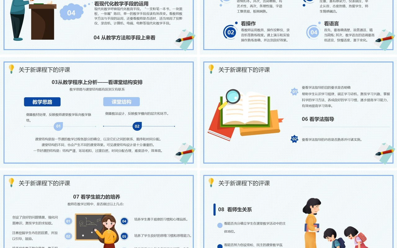 新课程背景下教师如何听课与评课PPT模板