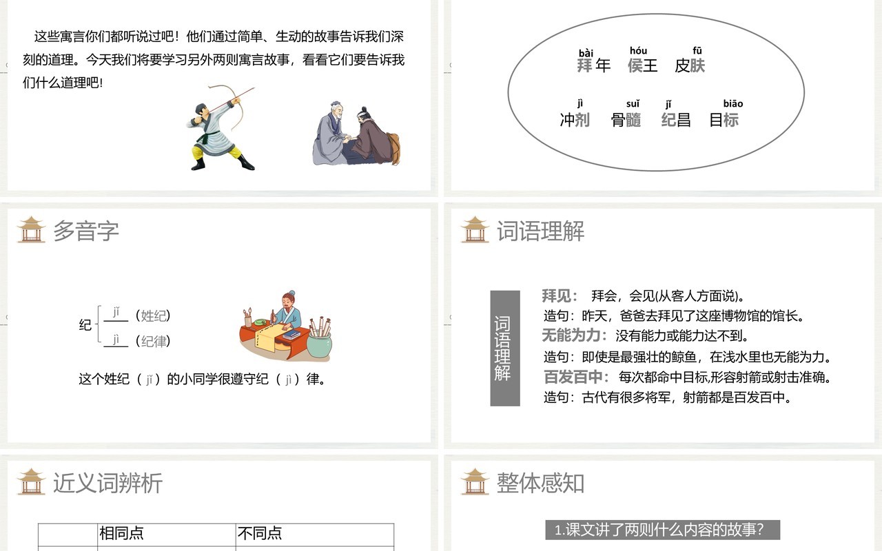 部编版四年级语文上册故事两则课件PPT模板