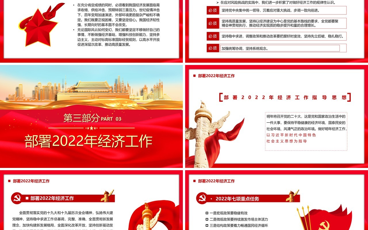 2021中央经济工作会议学习解读PPT模板