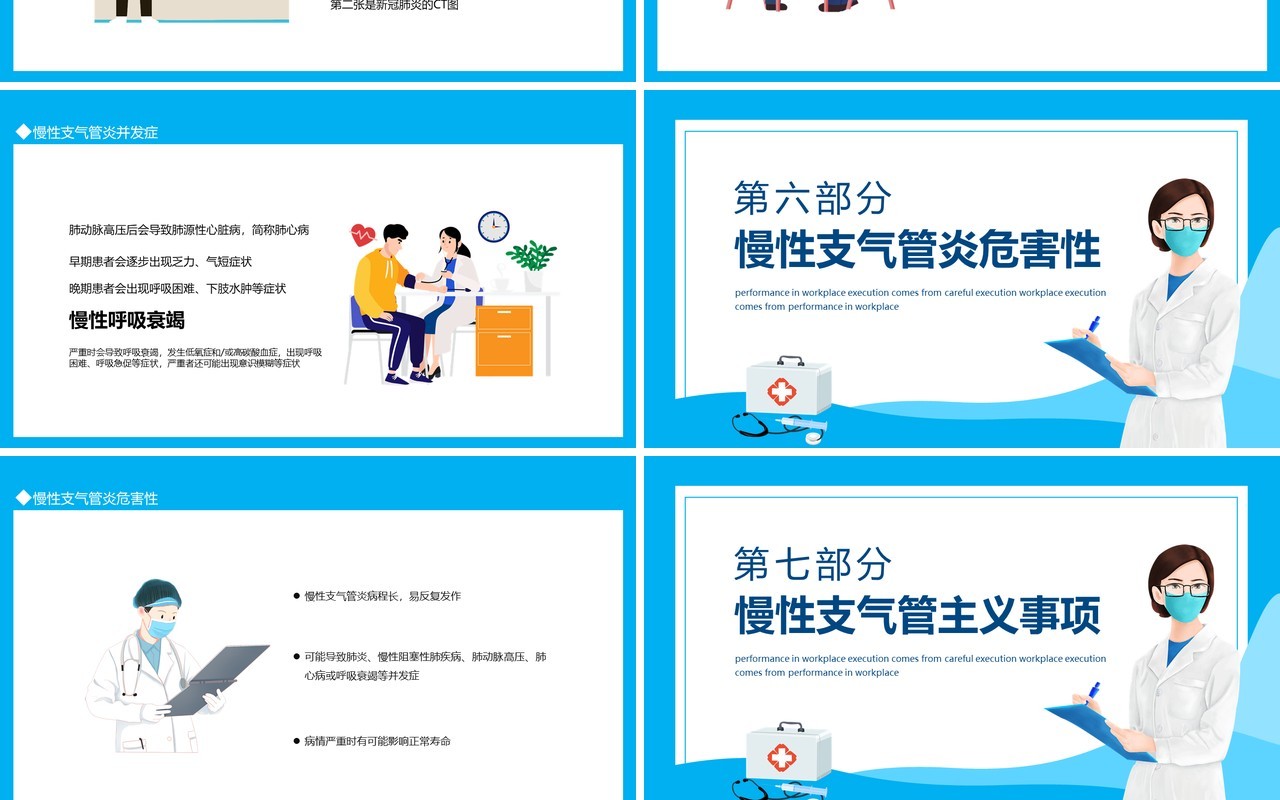 慢性支气管炎介绍动态PPT模板