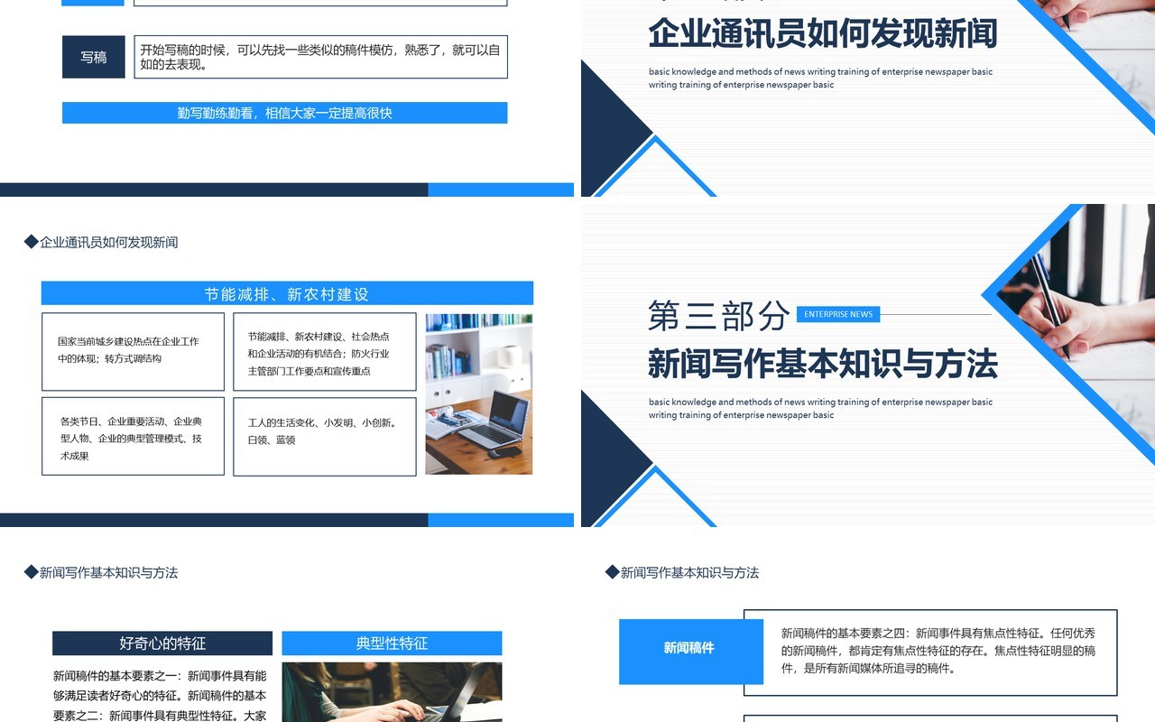 企业报新闻写作培训基本知识与方法动态PPT模板