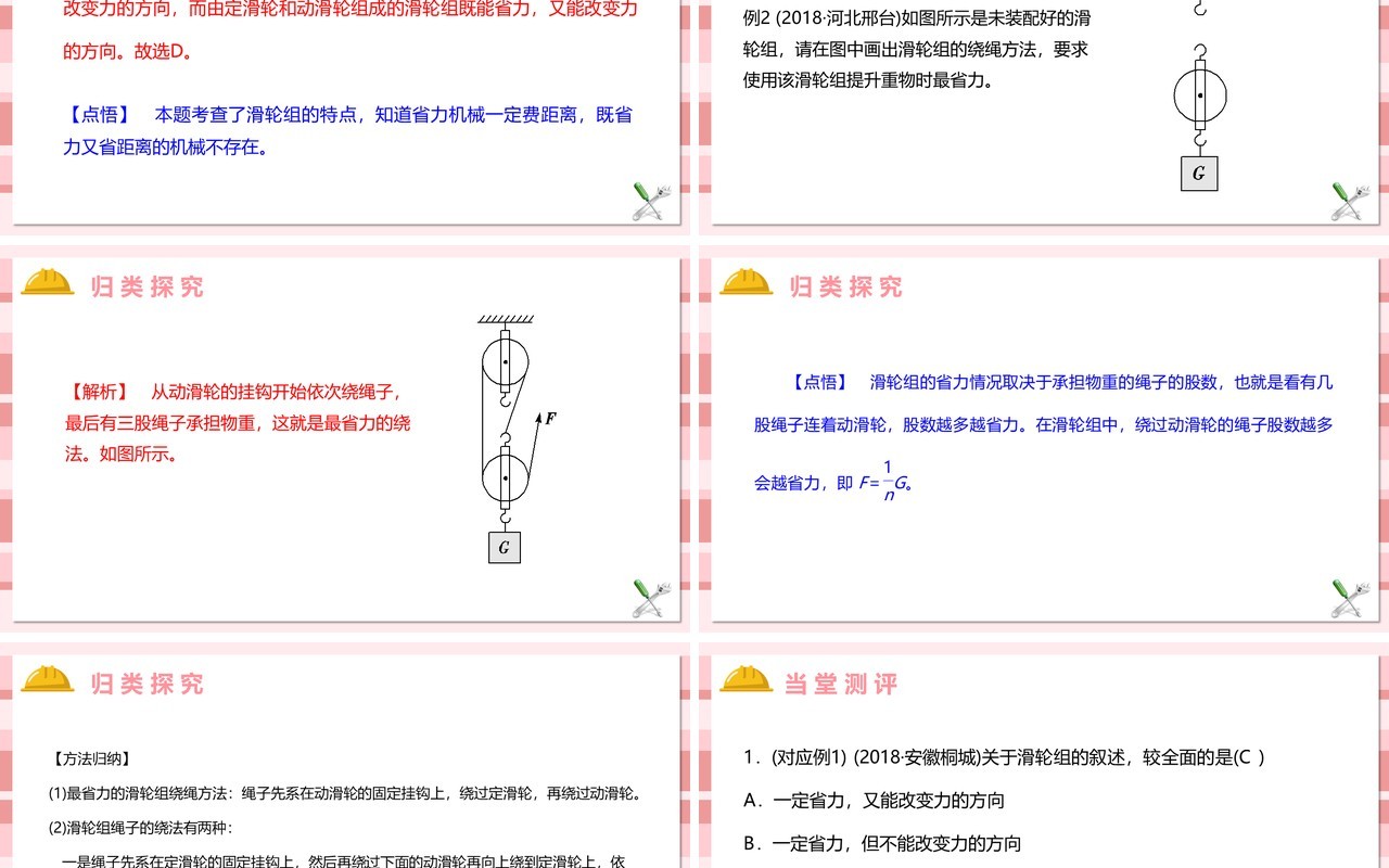教科版六年级科学上册滑轮组PPT模板