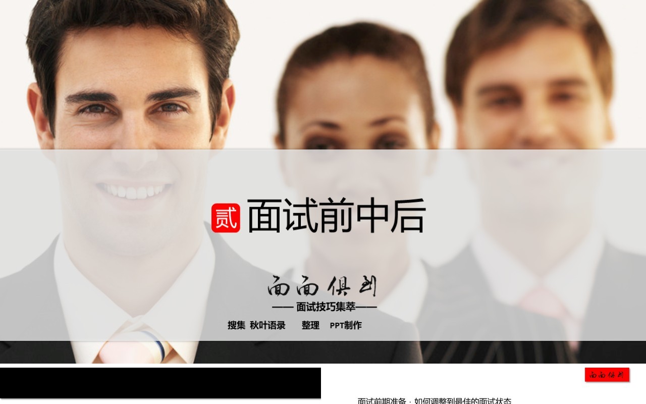 面试技巧PPT模板7