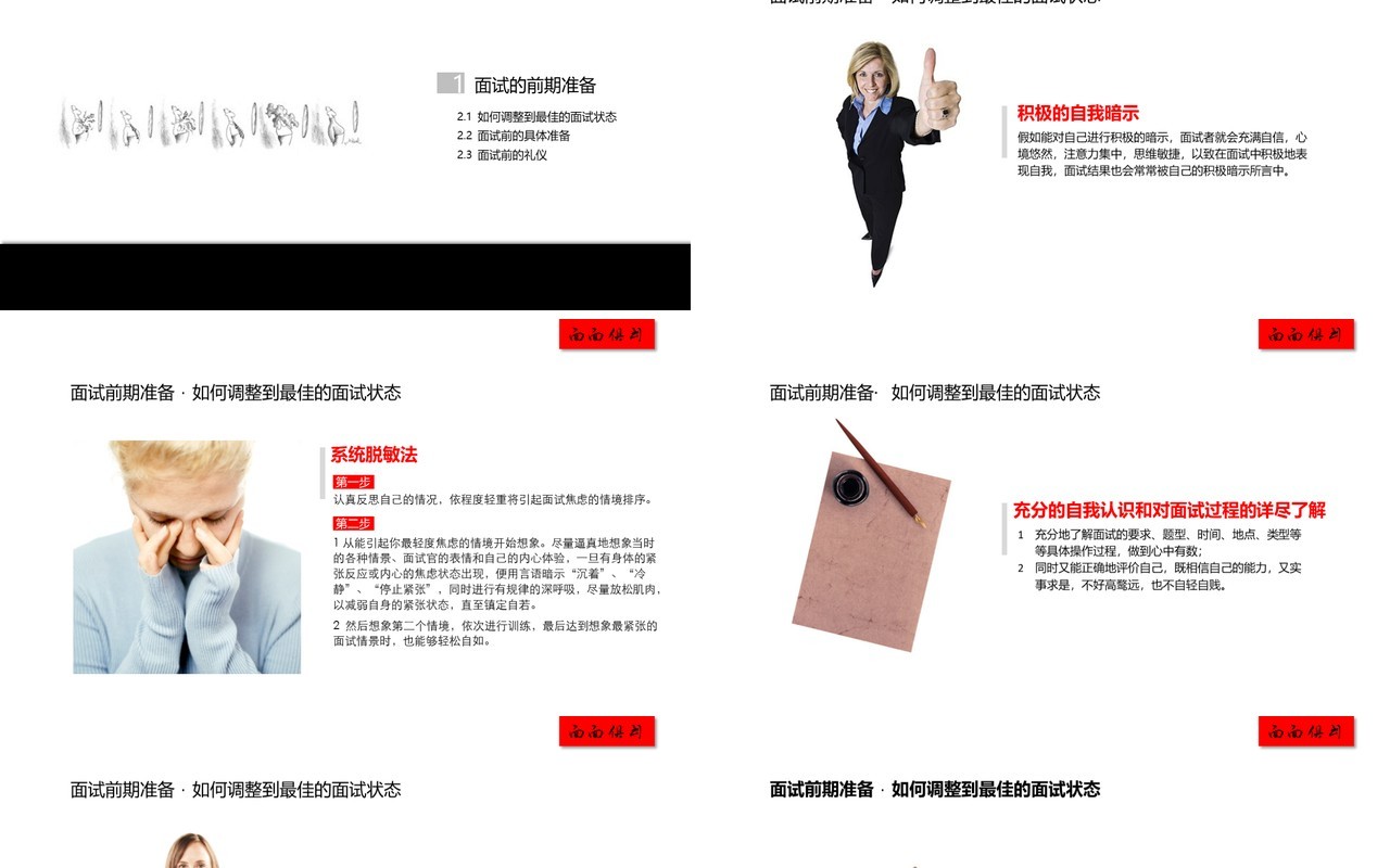 面试技巧PPT模板7