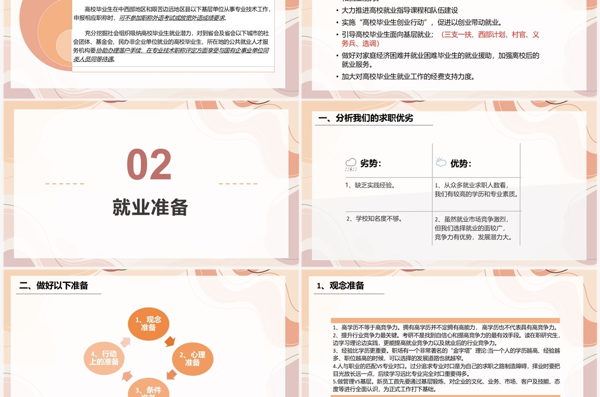 大学生就业指导指南职业规划PPT模板
