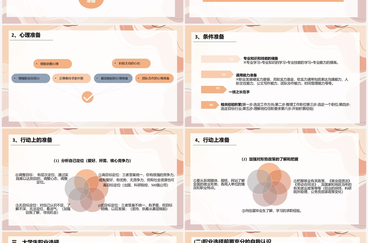 大学生就业指导指南职业规划PPT模板