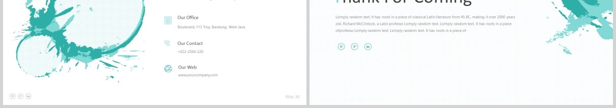 创意水墨圆形排版工作汇报产品宣传PPT模板Amox - Powerpoint Template