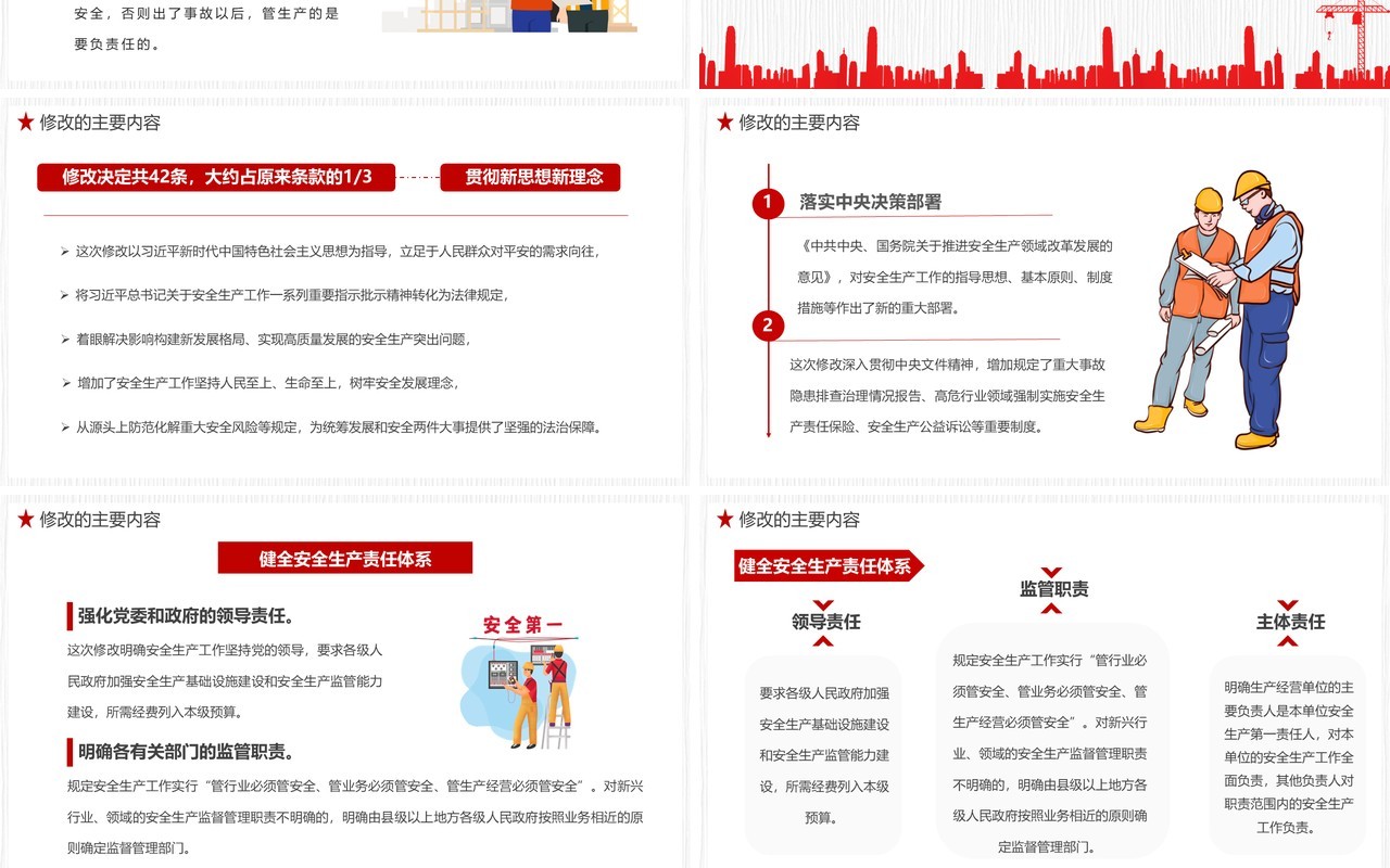 简约学习解读《新安全生产法》PPT模板