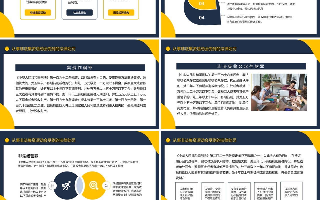 防范和打击非法集资远离金融诈骗活动PPT模板