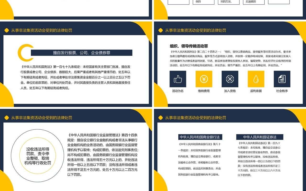 防范和打击非法集资远离金融诈骗活动PPT模板