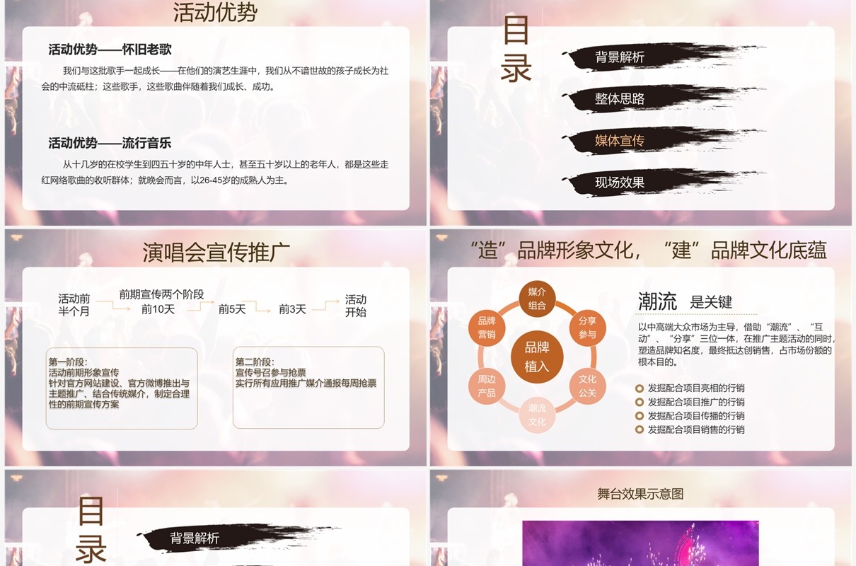 简约风明星见面会主题方案PPT模板