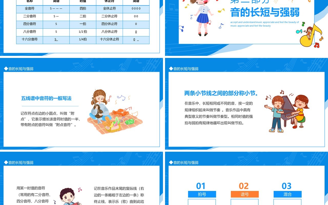 音乐基础知识接受和理解音乐欣赏和感受音乐的优美动态PPT模板