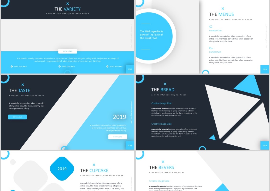 纸杯蛋糕美食餐饮PPT模板Cupcake Powerpoint Template