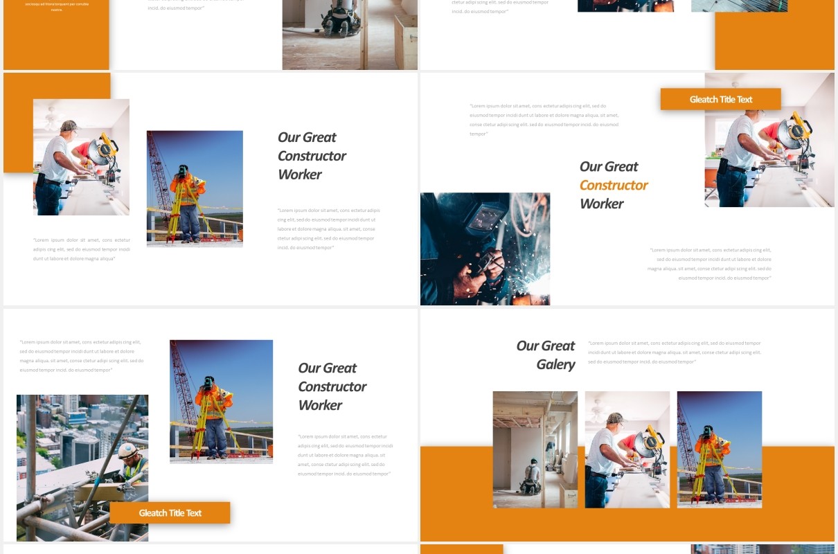 施工现场安全建筑PPT国外模板gleatch powerpoint template
