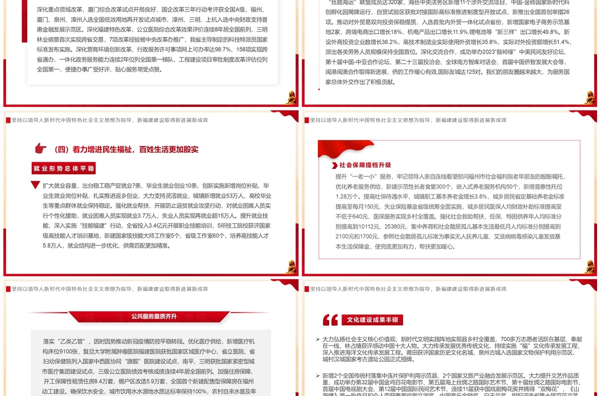 黄色简约风福建省政府工作报告PPT模板