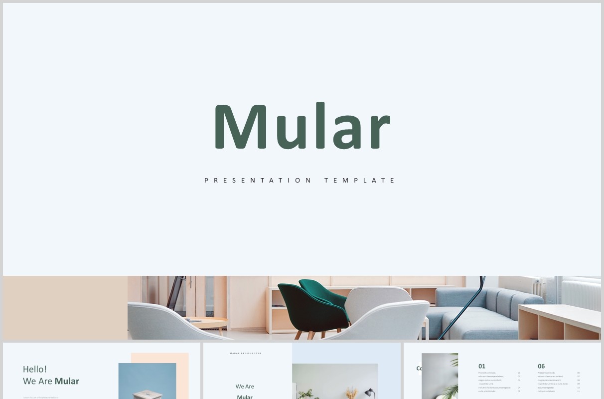 室内设计PPT图片版式排版模板Mular Powerpoint Template