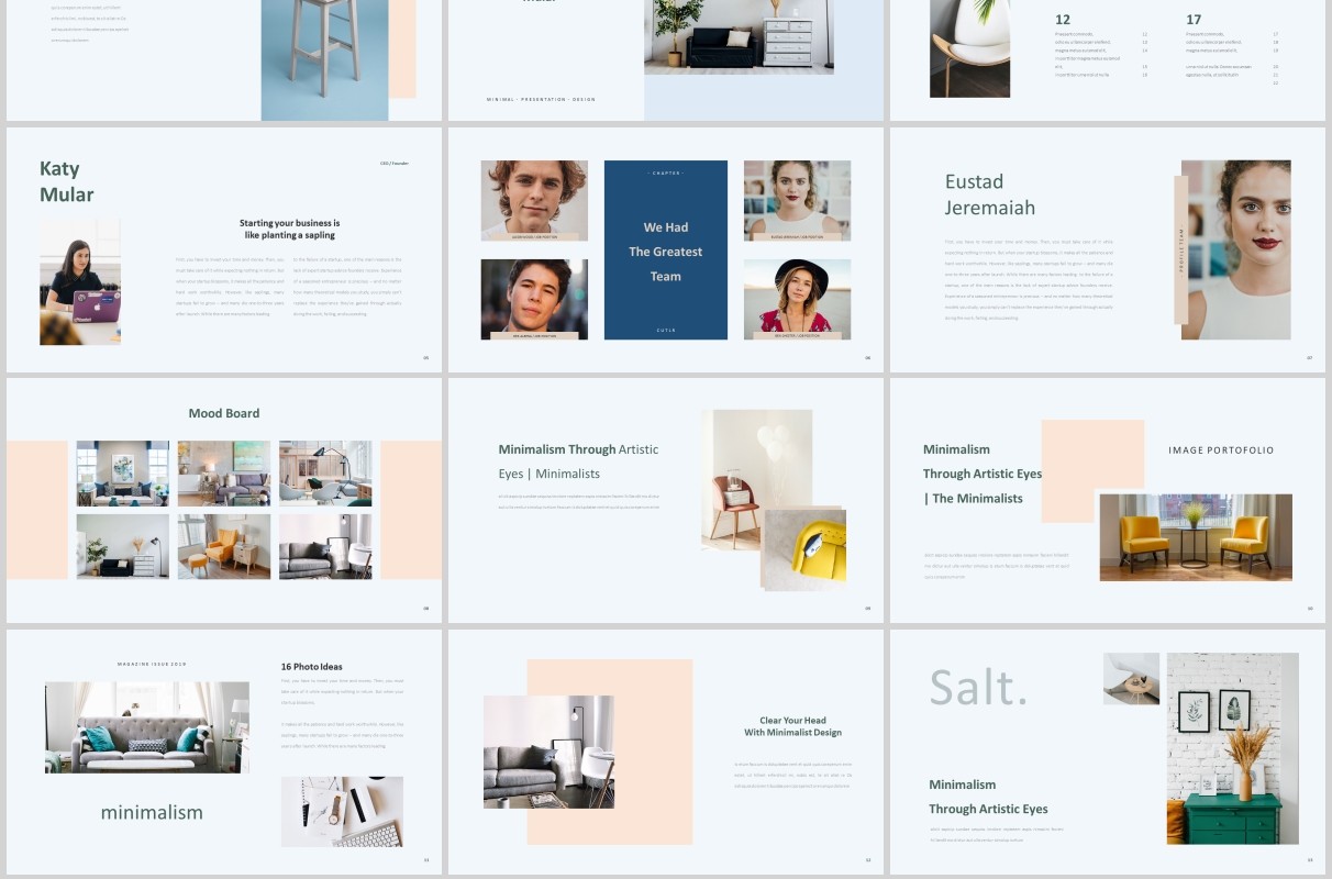 室内设计PPT图片版式排版模板Mular Powerpoint Template