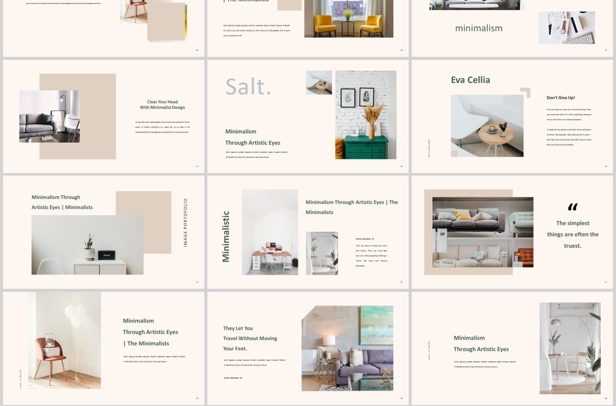 室内设计PPT图片版式排版模板Mular Powerpoint Template