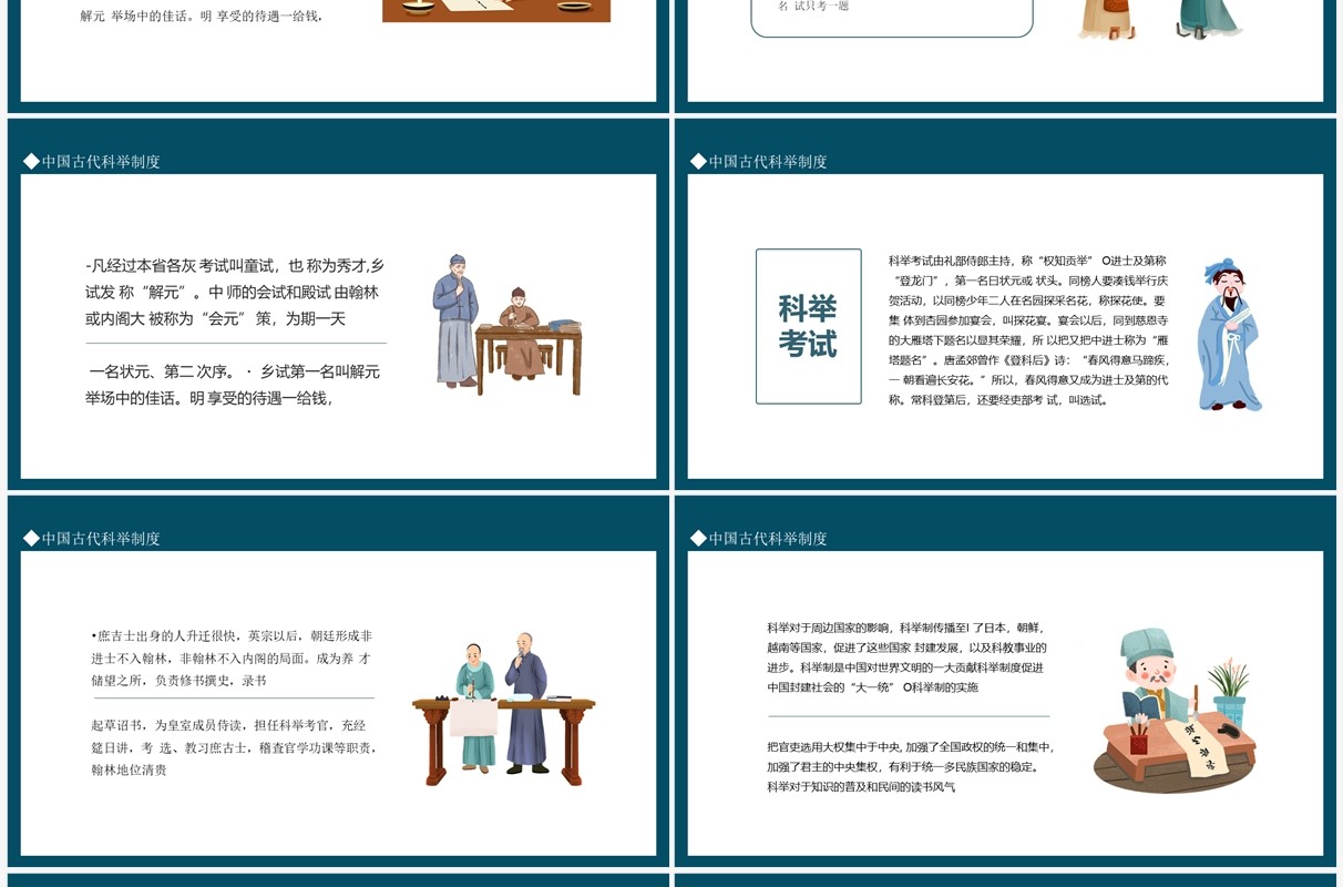 中国古代科举制度动态PPT模板