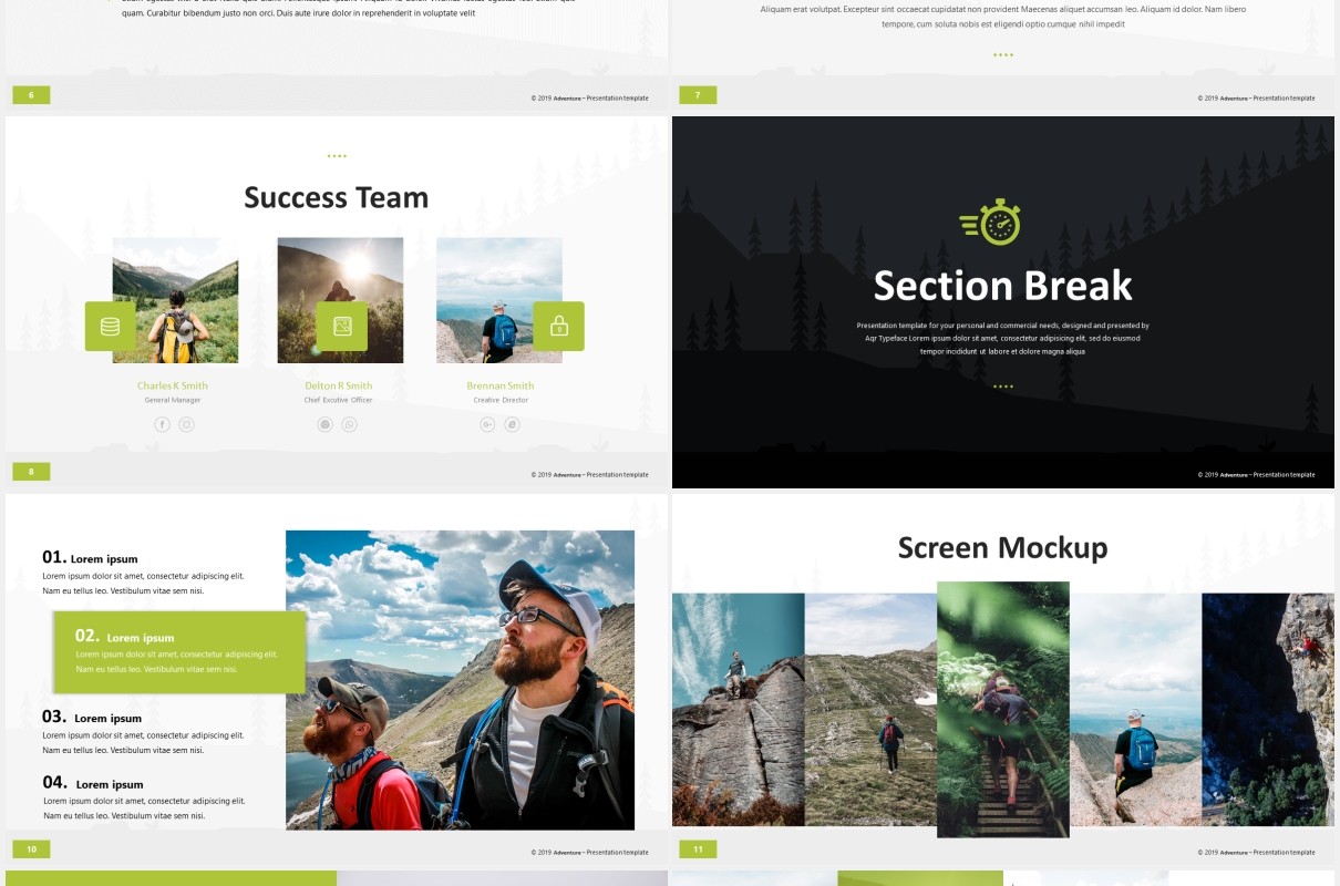 户外旅游探险PPT模板adventure powerpoint template