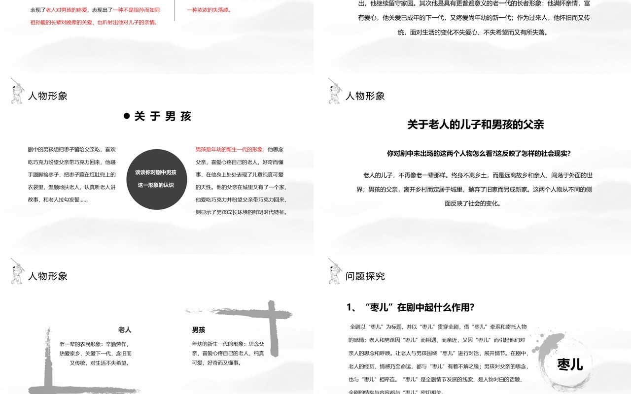 部编版九年级语文下册枣儿课件PPT模板