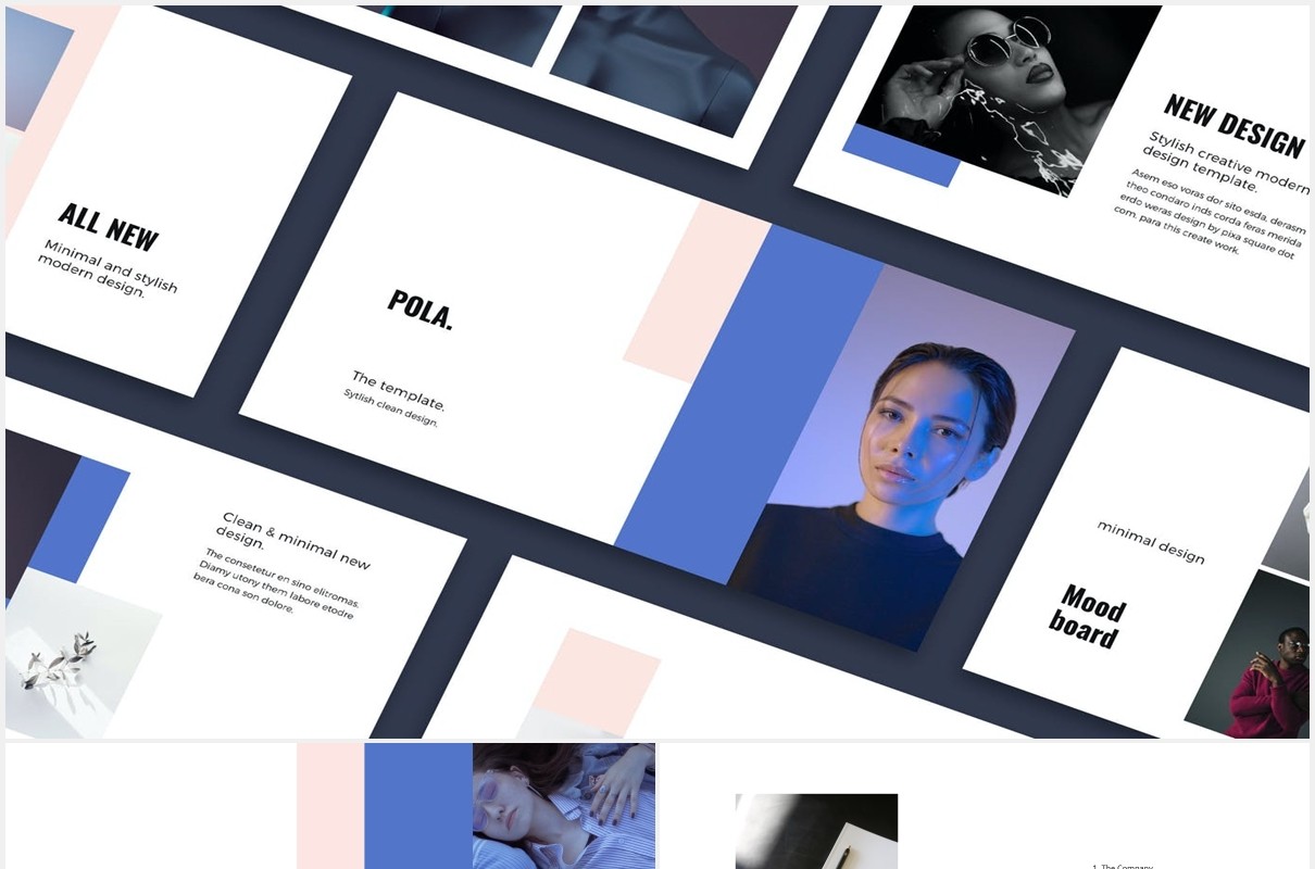 简约个人作品集图文展示PPT模板POLA - Powerpoint Design Template
