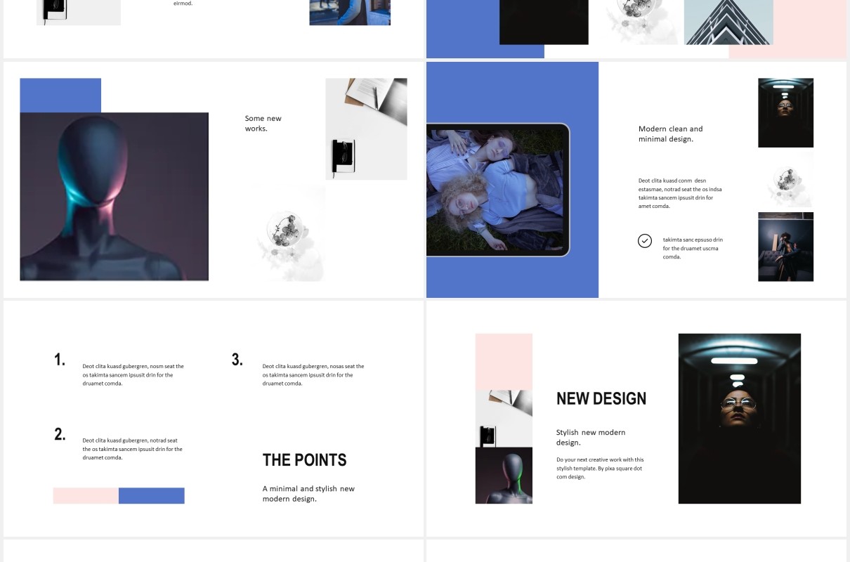 简约个人作品集图文展示PPT模板POLA - Powerpoint Design Template