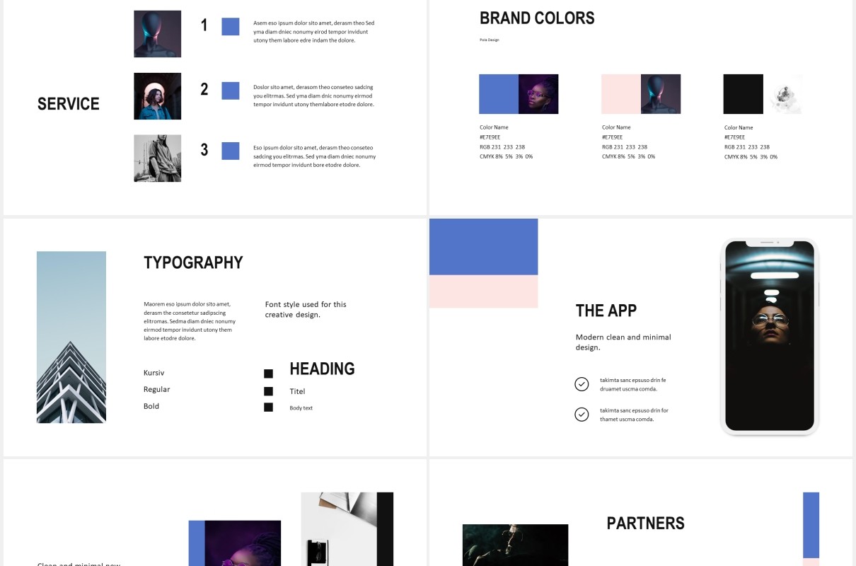 简约个人作品集图文展示PPT模板POLA - Powerpoint Design Template