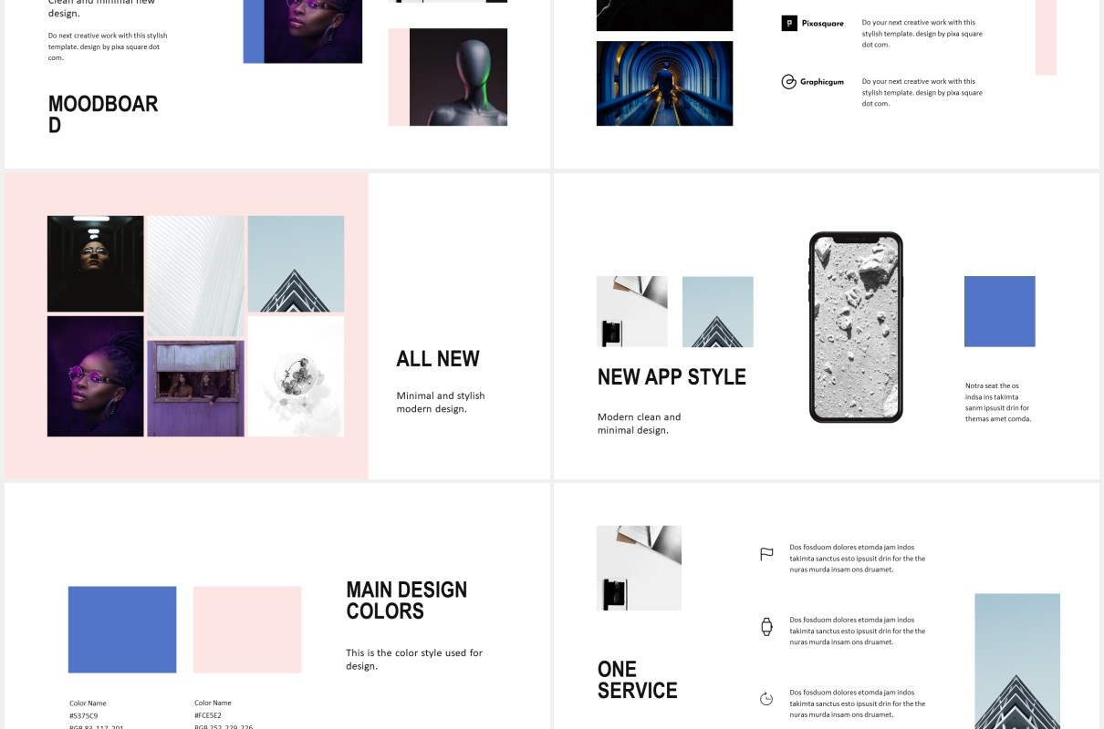 简约个人作品集图文展示PPT模板POLA - Powerpoint Design Template