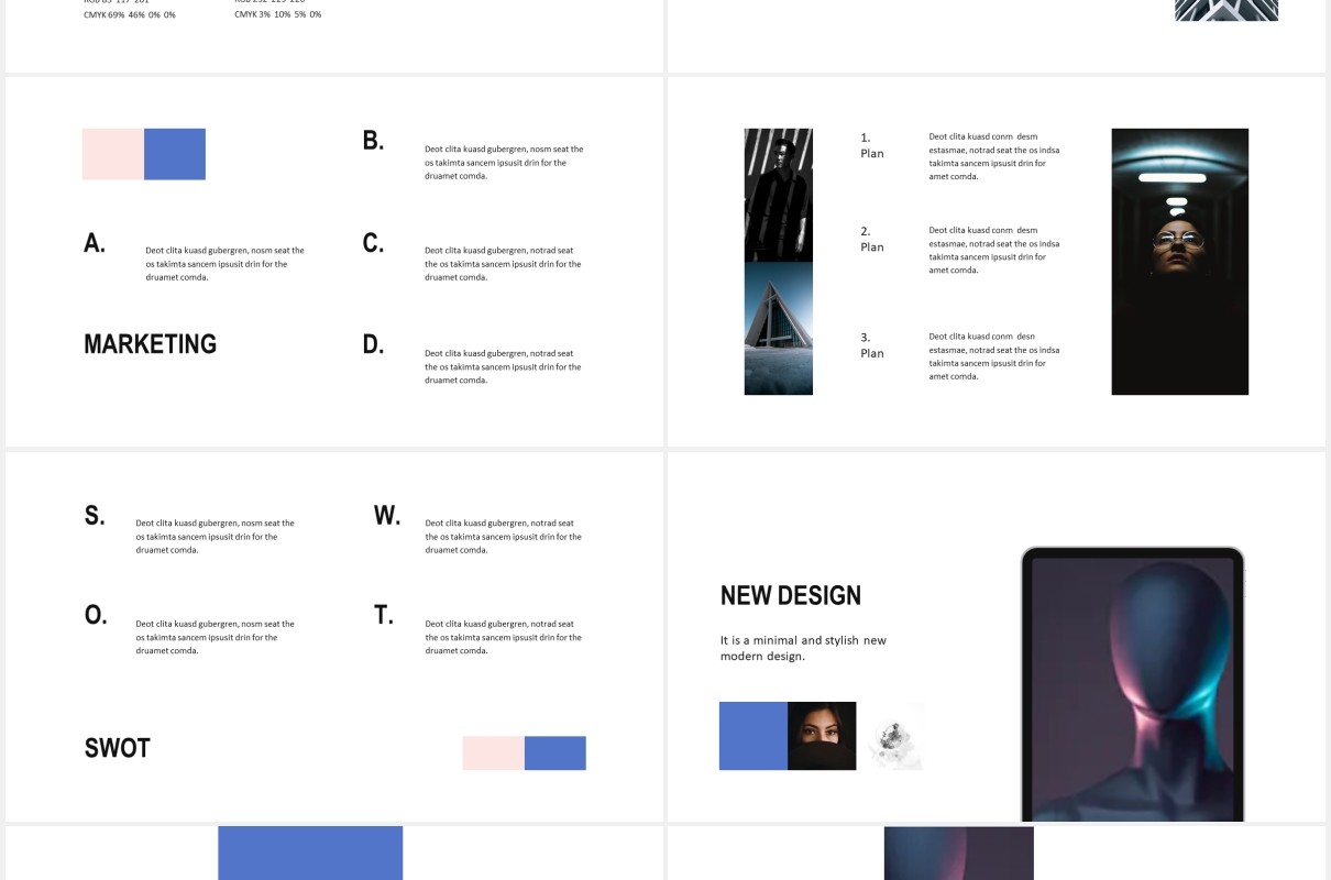 简约个人作品集图文展示PPT模板POLA - Powerpoint Design Template