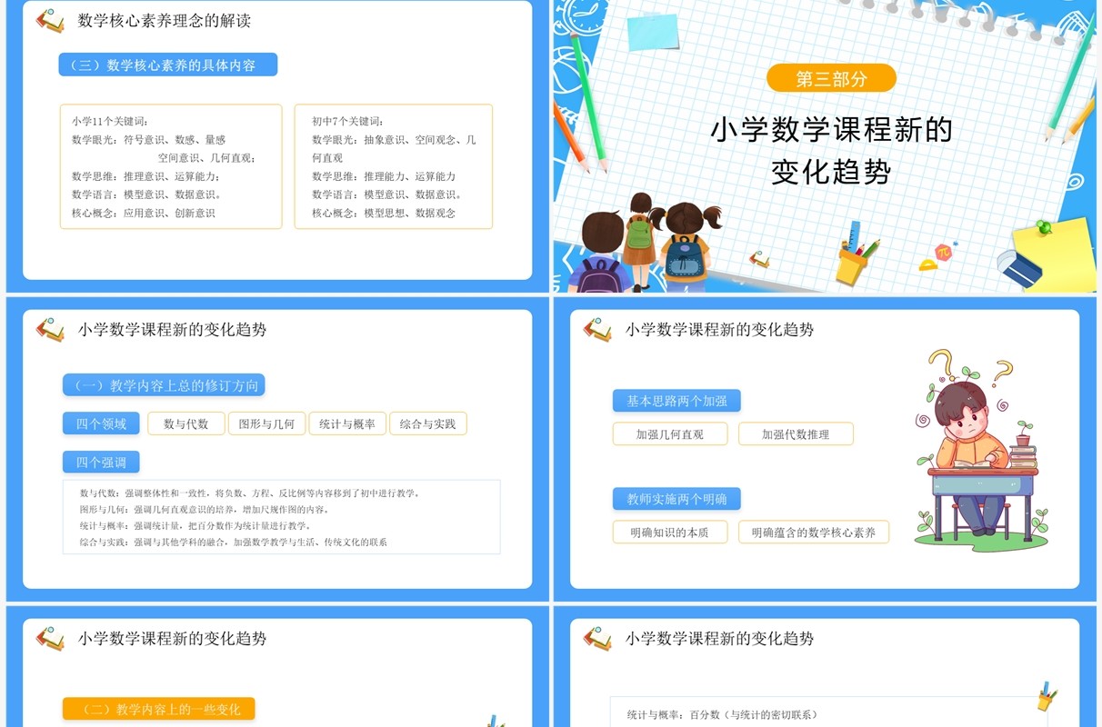 义务教育数学课程标准变化与解读PPT模板