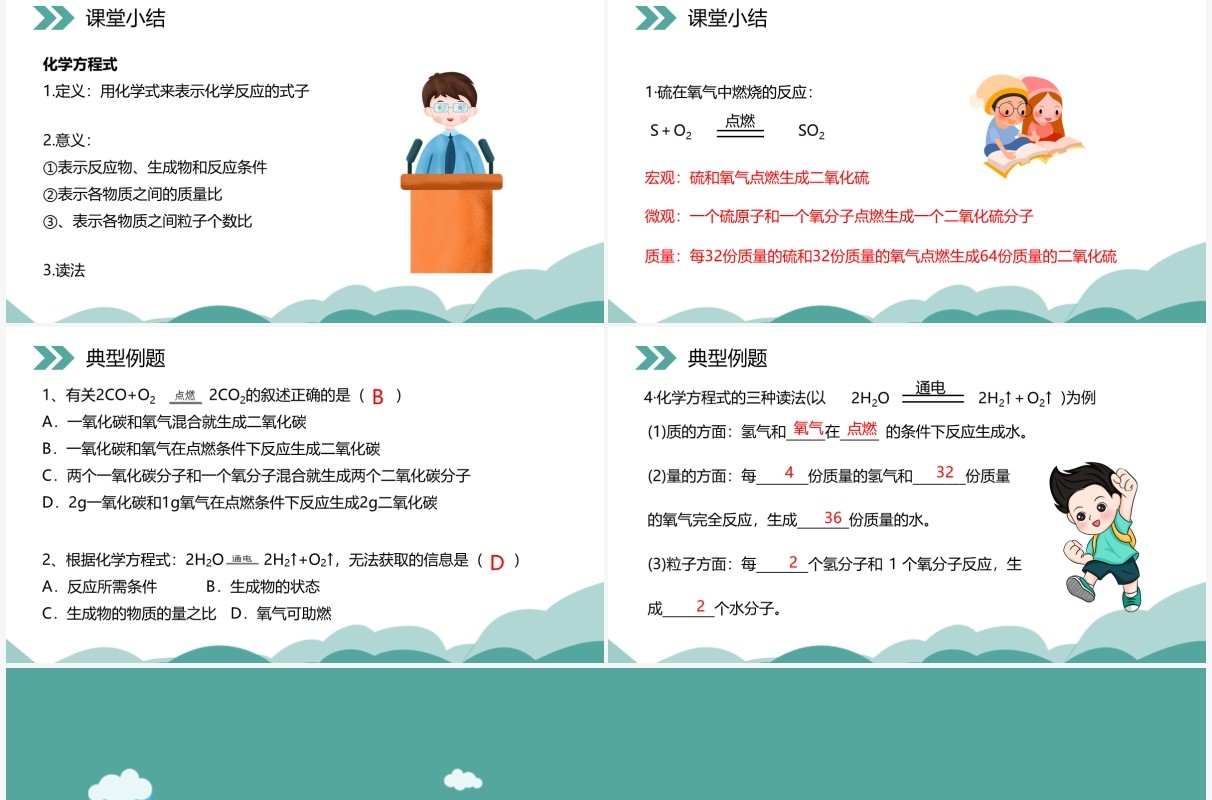 部编版九年级化学上册质量守恒定律课件PPT模板