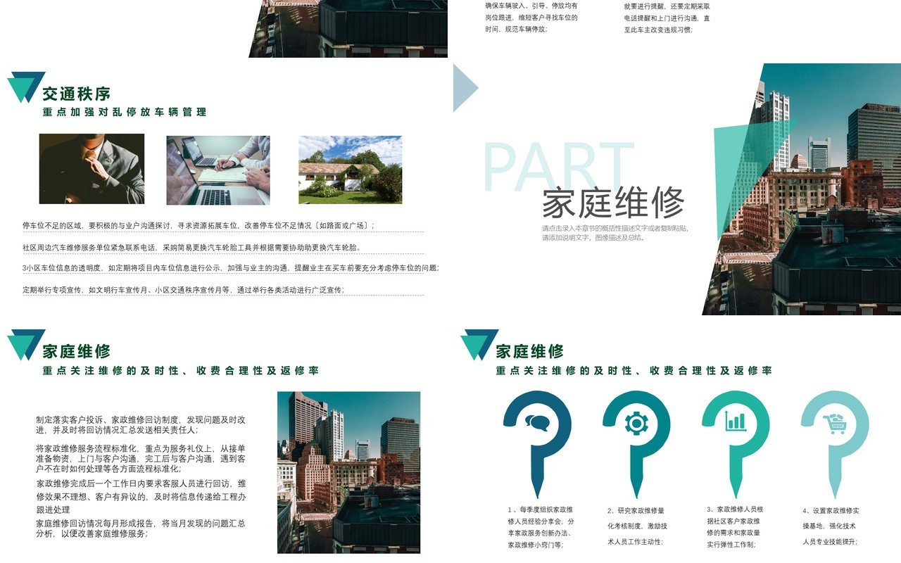 简约物业管理品质提升方案PPT模板