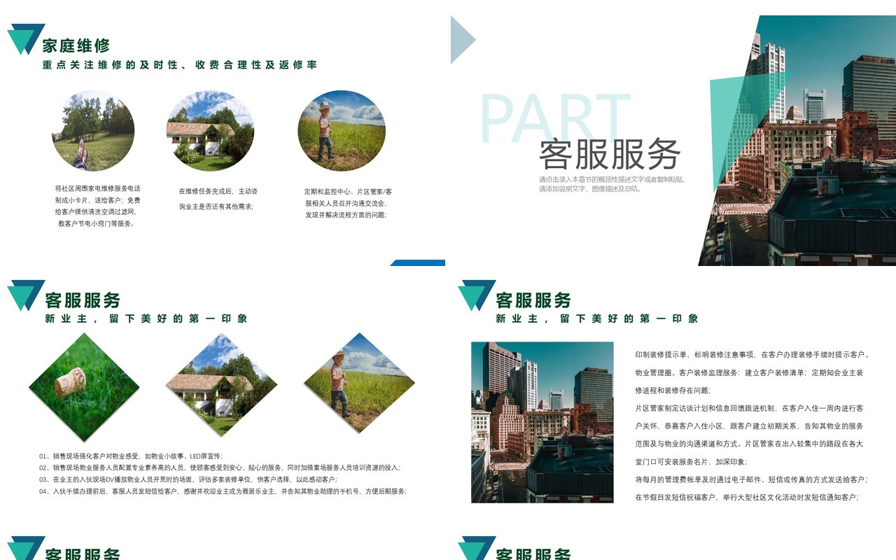 简约物业管理品质提升方案PPT模板