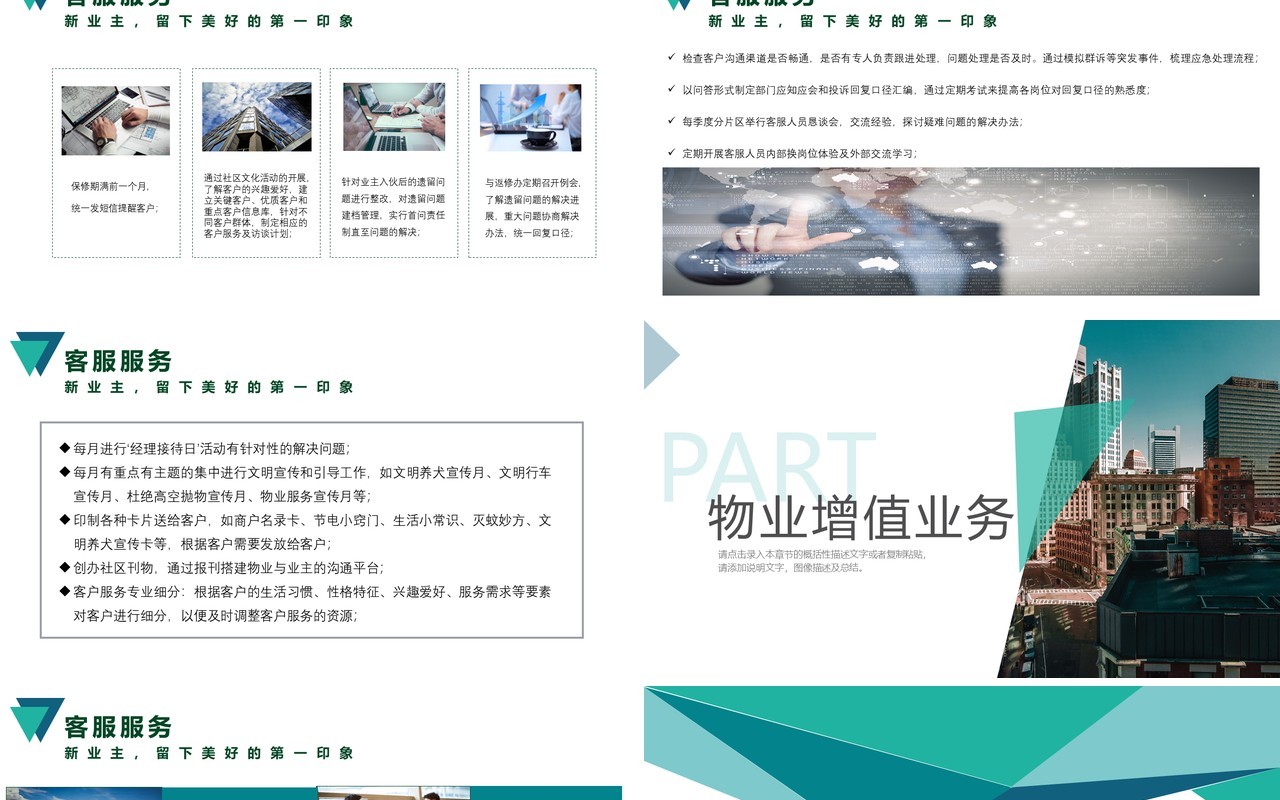 简约物业管理品质提升方案PPT模板