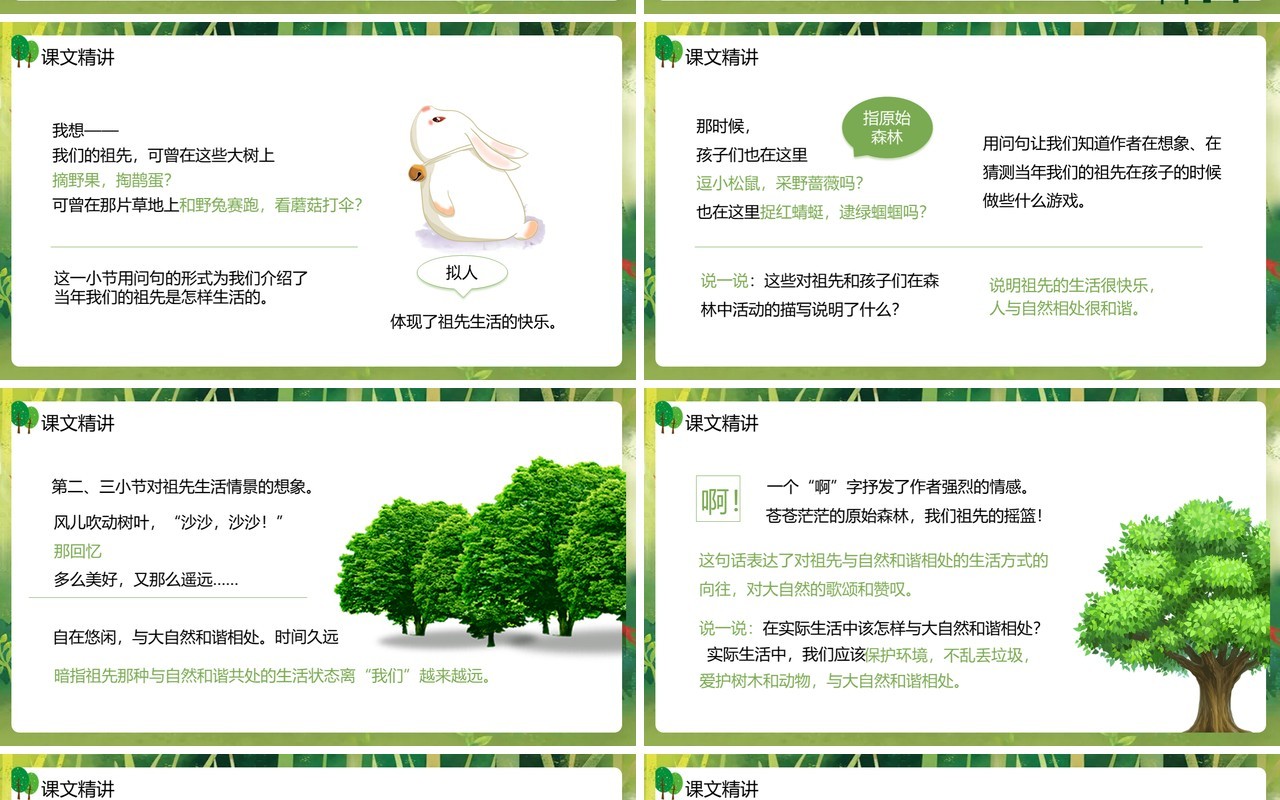 部编版二年级语文下册祖先的摇篮课件PPT模板