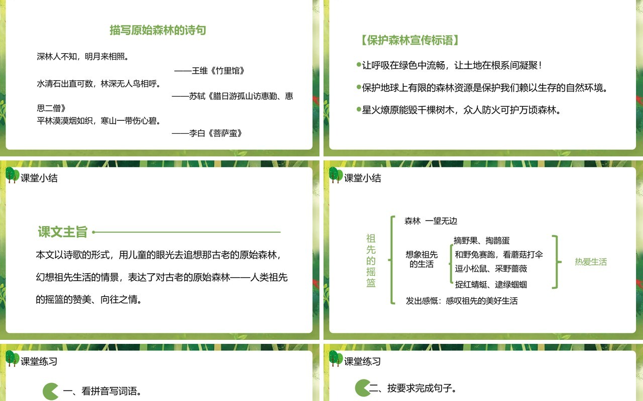 部编版二年级语文下册祖先的摇篮课件PPT模板