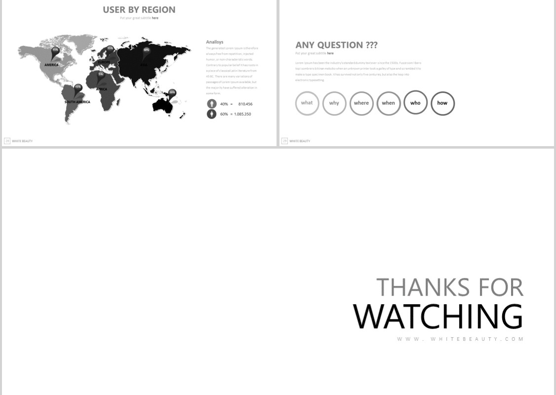 水墨个性产品介绍公司简介汇报PPT模板可插图片WHITE BEAUTY Powerpoint