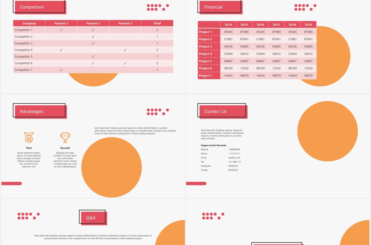 创意公司宣传介绍图片排版设计PPT模板INVESGO - Startup Pitch Deck Powerpoint Template