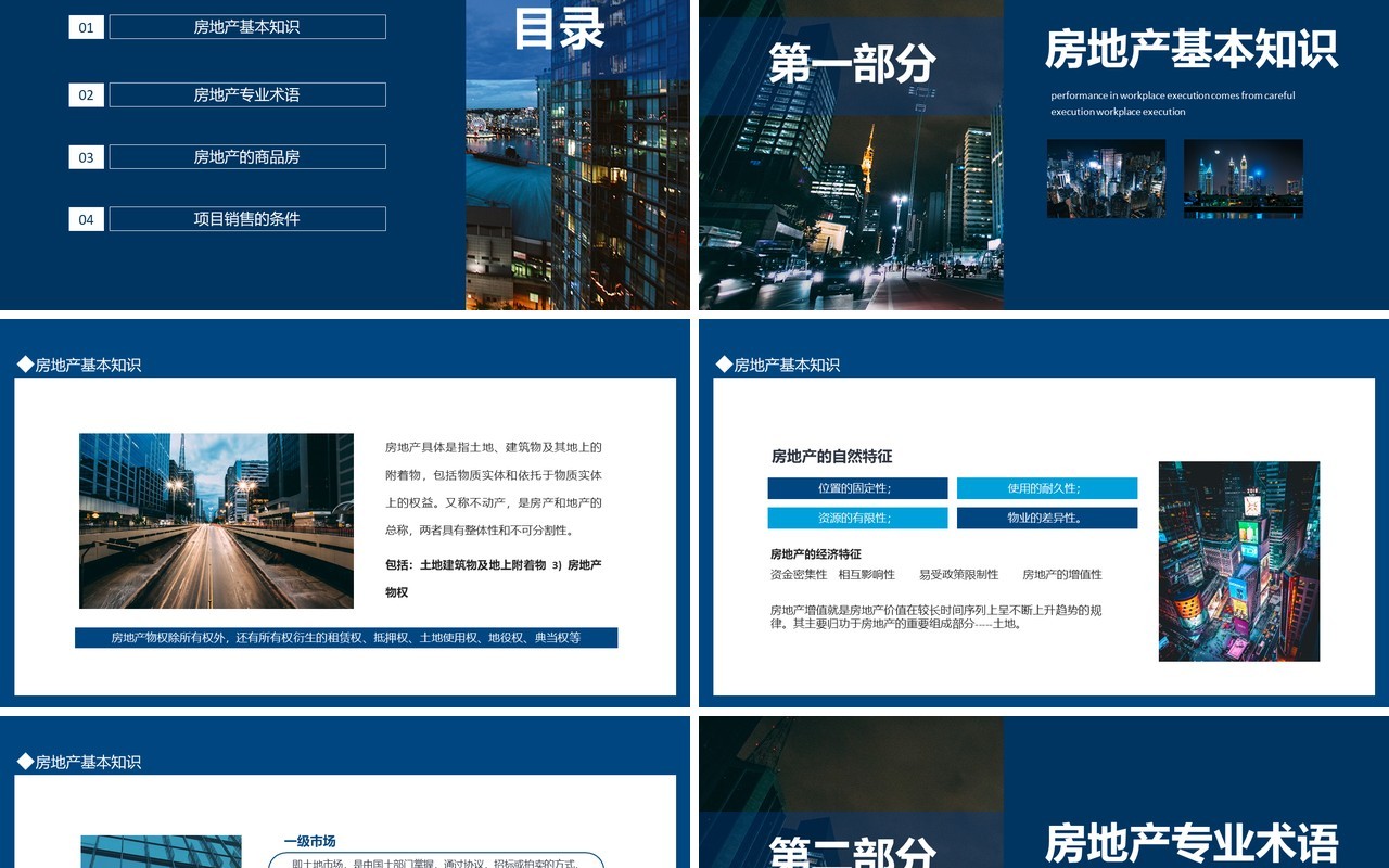 房地产企业项目销售培训动态PPT模板