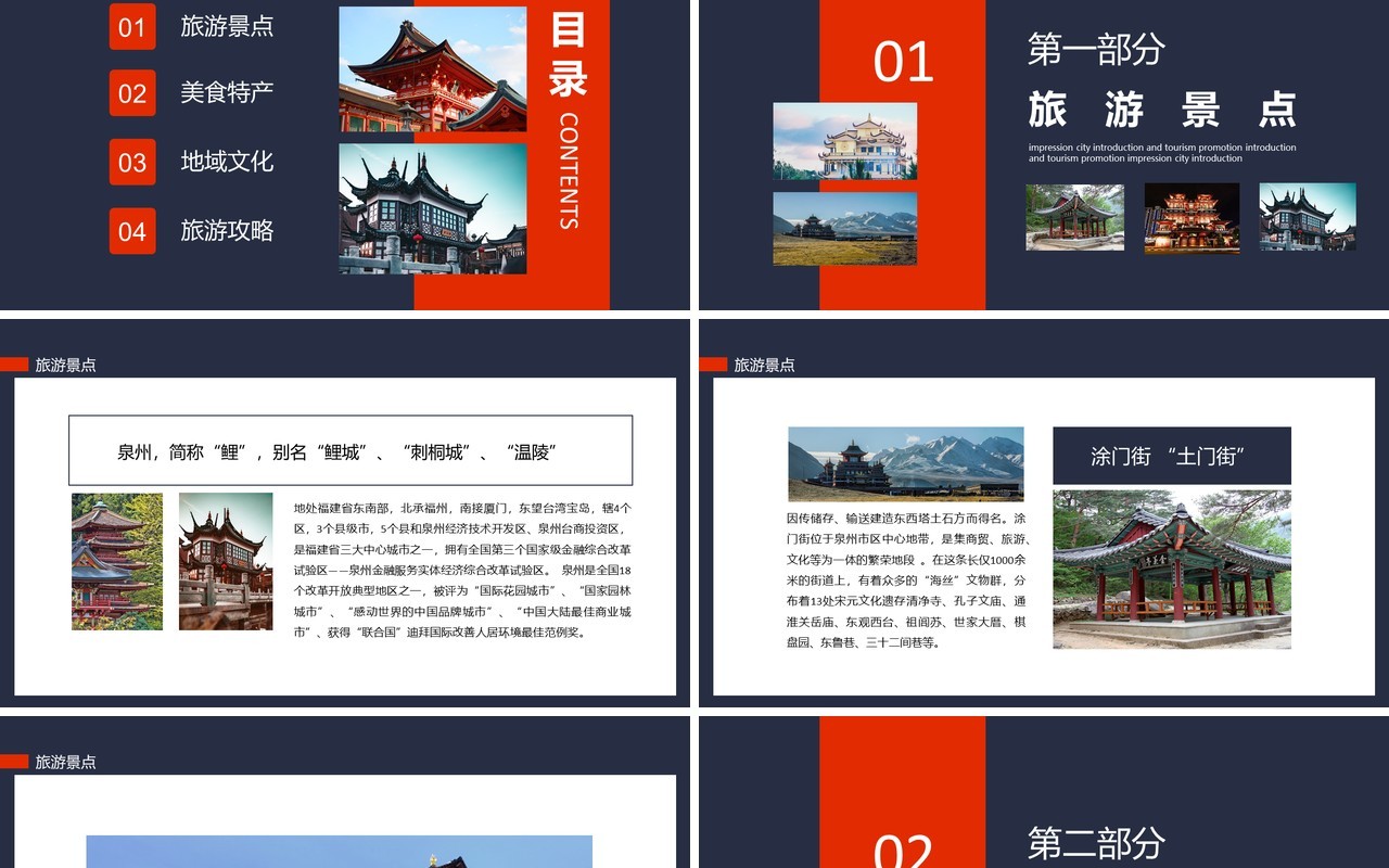 泉州印象城市介绍旅游推介动态PPT模板