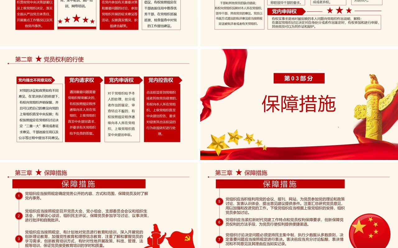 党政风中国共产党党员权利保障条例解读PPT模板